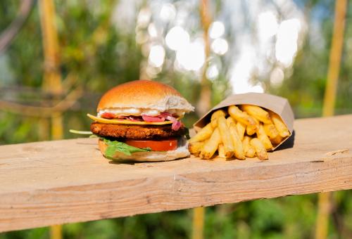 Eden Project burger available in the stage cafe